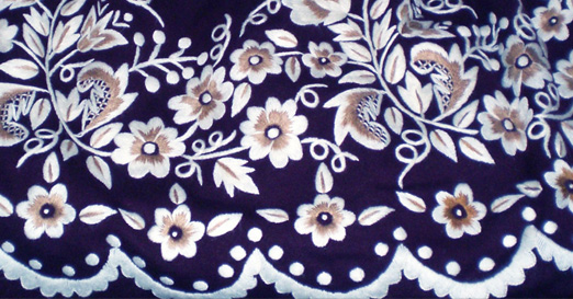 Embroidery and flower patterns